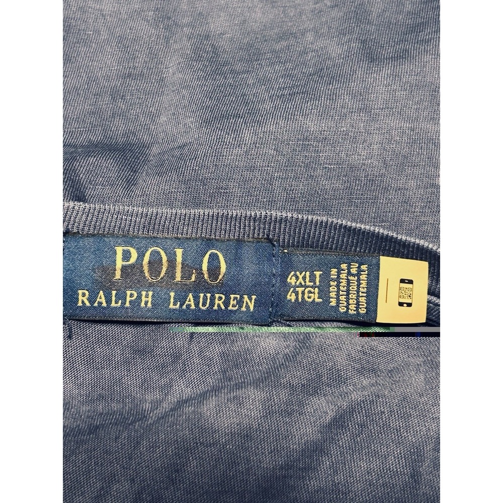 POLO RALPH LAUREN T-Shirt Men's Size 4XLT SS Big Red Pony Stamp Logo Navy NWOT - Picture 6 of 8